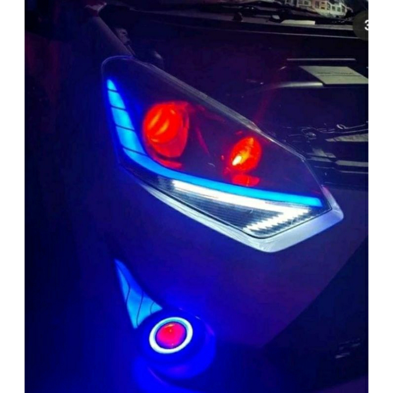 lampu agya 1.2 new custom headlamp foglamp mobil agya baru