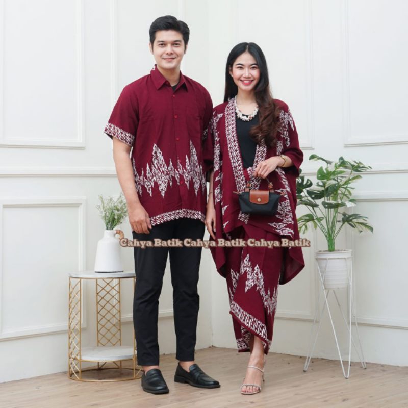 Couple Batik Cardigan Baju Kondangan Kebaya Wanita kekinian
