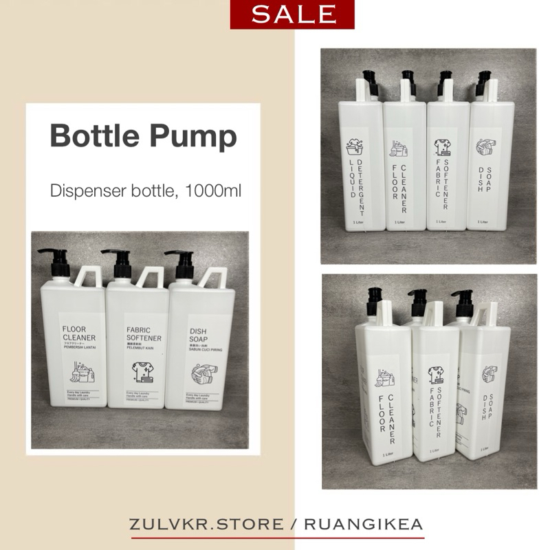 [V6.4] Botol pump laundry aesthetic refill Botol pump Sabun Cair LAUNDRY ORGANIZER - JERIGEN DETERJE