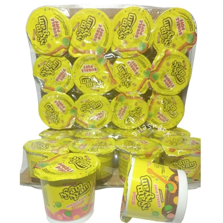 

nyam nyam bubble puff 1 pres isi 12 artonts nyamnyam Krispy nyam-nyam bulat-bulat