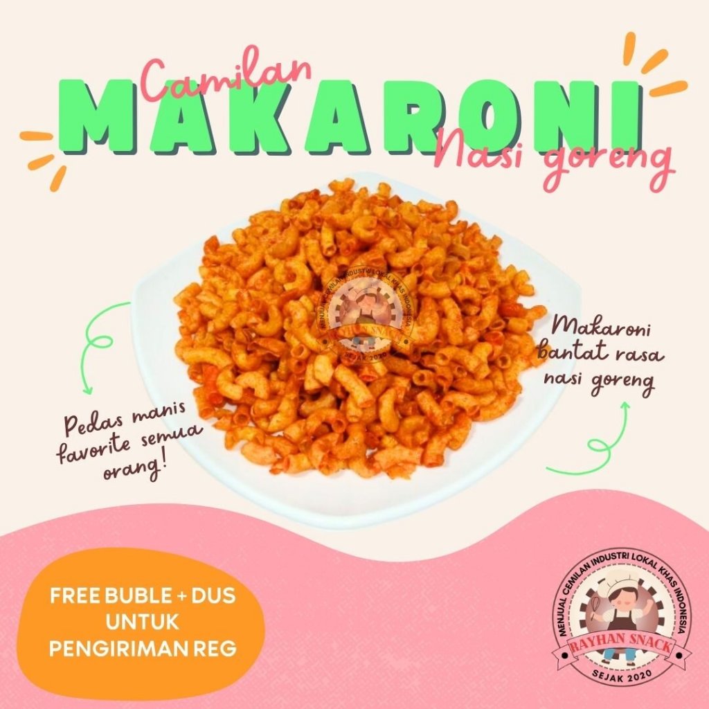 

Makaroni Bantet 500gr Macaroni Bantet Pedas Kiloan
