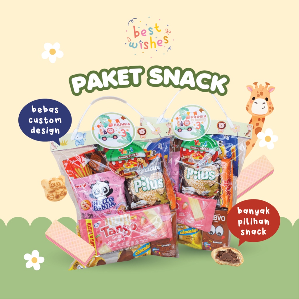 

Paket Snack Ultah Anak - Free packing, Free Label, Free Desain