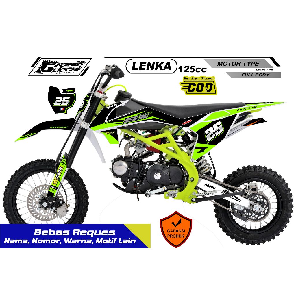 Sticker Stiker Mini Trail LENKA 125cc / RFZ 125cc Full body Free Custom