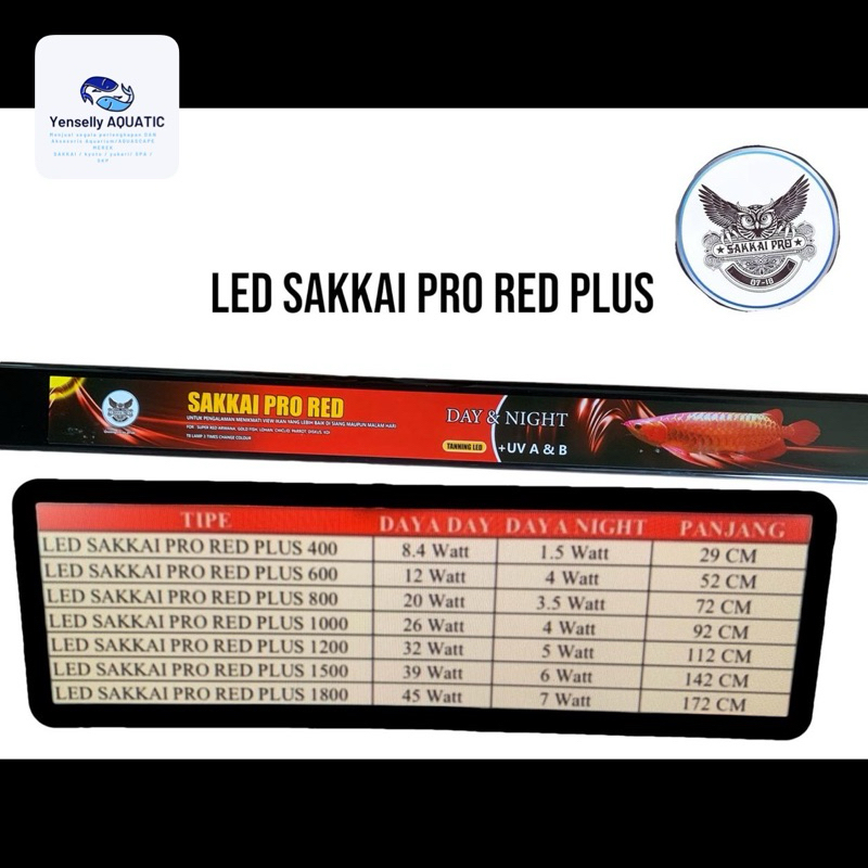 LAMPU LED VIEW AQUARIUM SAKKAI PRO RED PLUS 1200 1500 1800