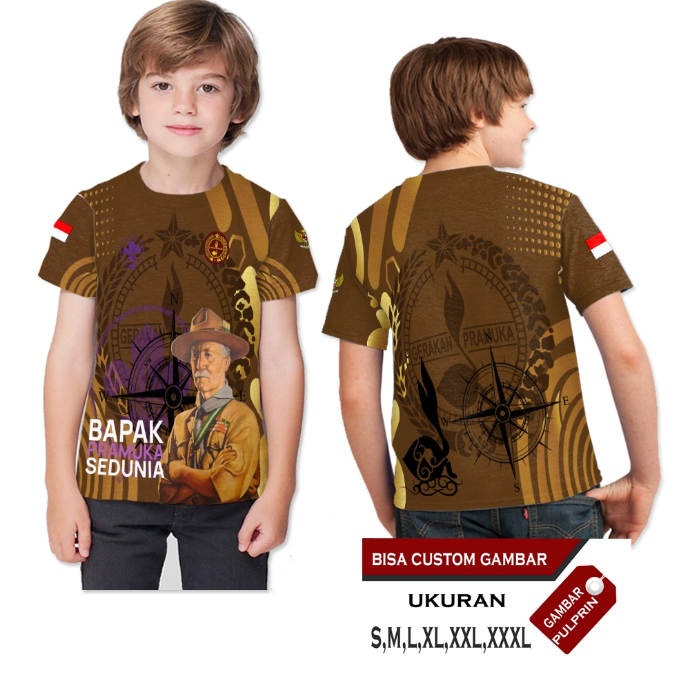 Kaos Baju Jersey PRAMUKA Anak || Baju Pramuka Indonesi Fullprint Keren || Baju Pramuka Anak