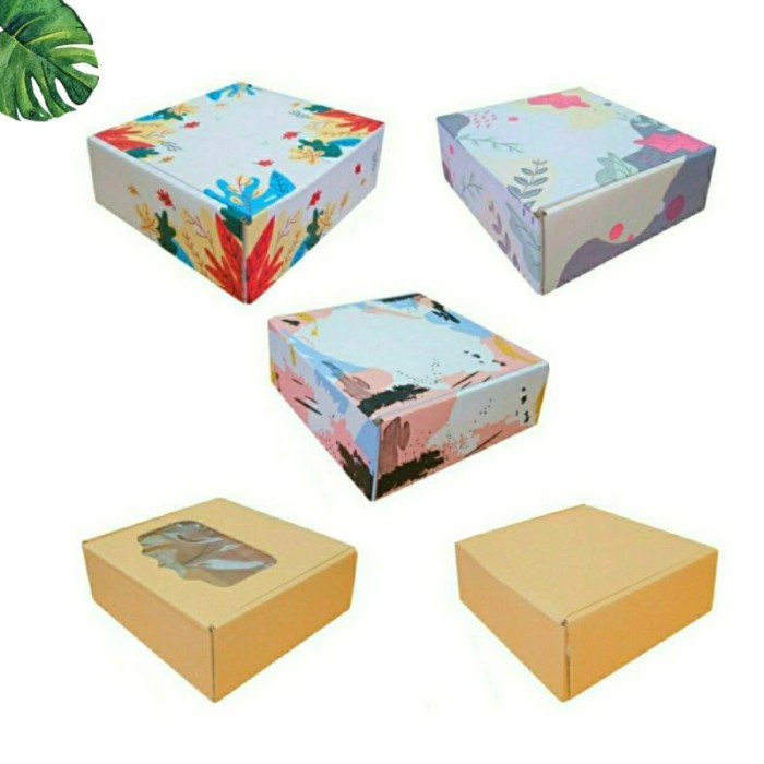 

5 Pcs Box Puding Agar-Agar 27x27x10 Cm Kotak Hampers Mini Dus Packing Aksesories Packaging