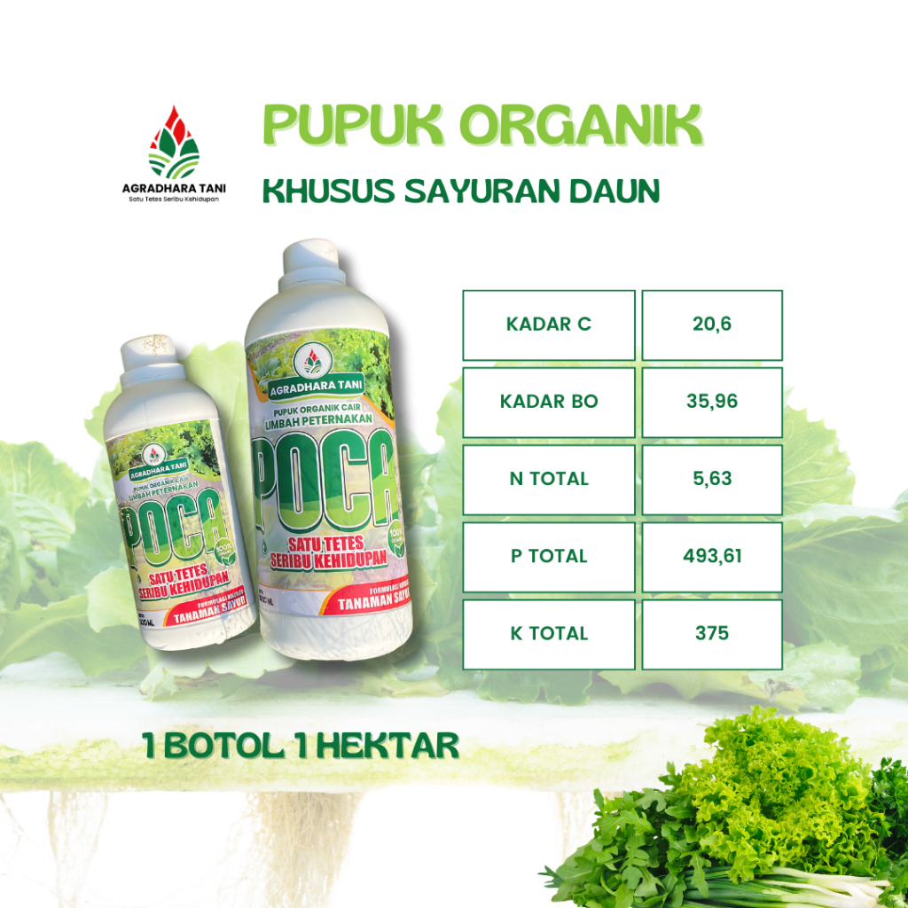 Pupuk NPK Cair Khusus Sayuran Daun Kemasan 1 Liter