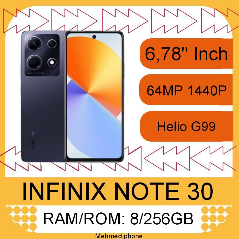 INFINIX NOTE 30 - [ RAM 8/256GB ] - FREE AKSESORIS - GARANSI RESMI - HANDPHONE - SMARTPHONE