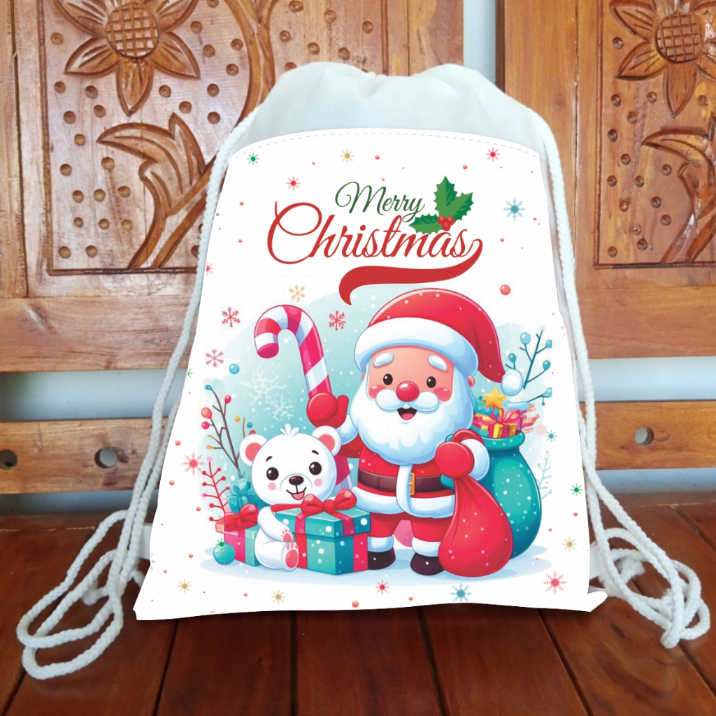 

(READY STOK) Tas souvenir natal / Merry Christmas tebal 75.gsm