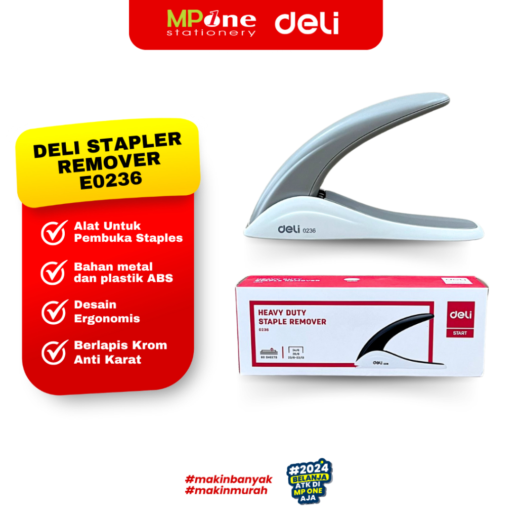 

Deli Stapler Remover E0236 / Alat Pembuka Stapler/Isi Staples 24/6, 24/6, 23/6-13 DELI E0236