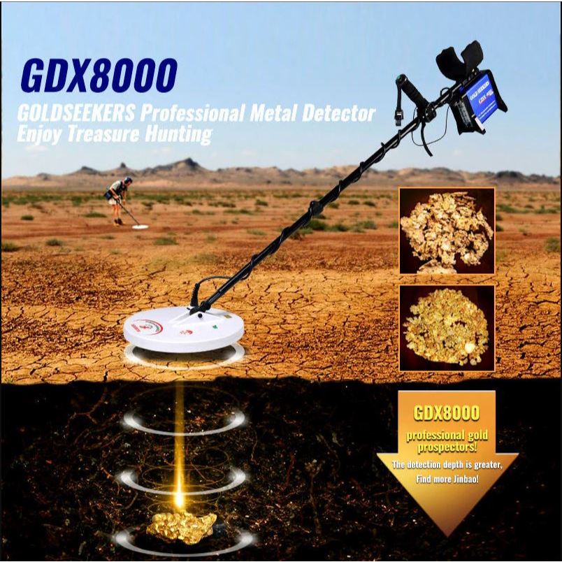 Metal Detector GDX8000 Detektor Emas GDX 8000 Pencari Harta GDX8000