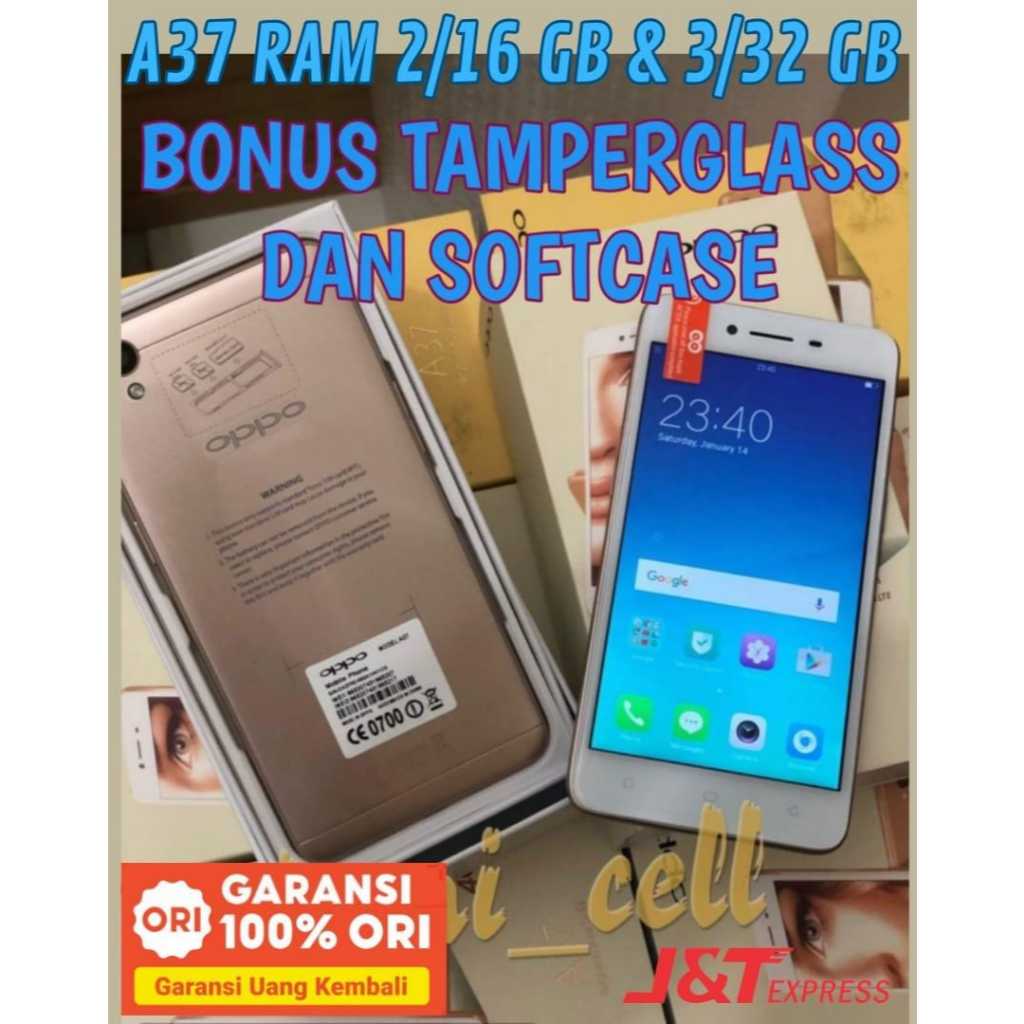 HP OPPO A37 ram 3/32GB 4G LTE Smartphone GARANSI 1 TAHUN