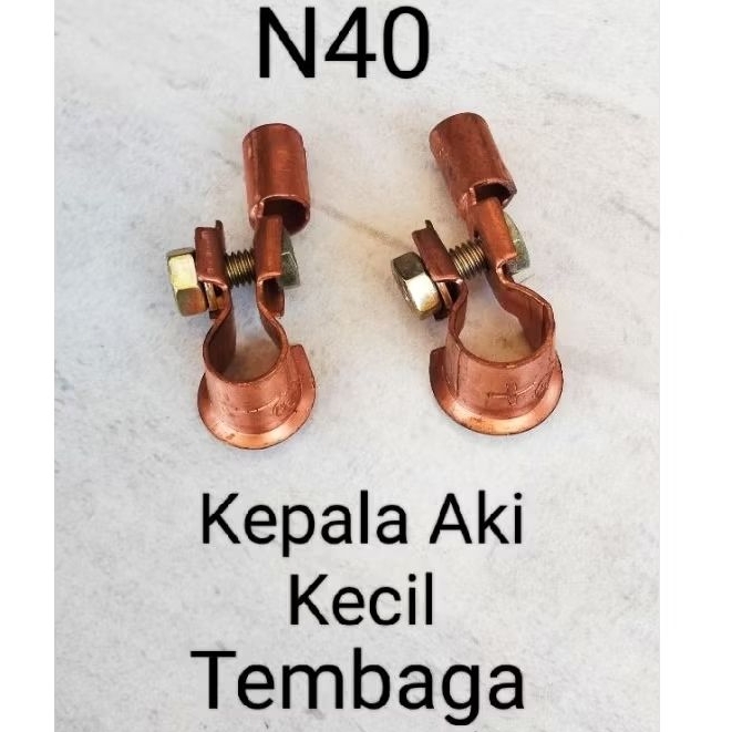 Kepala aki mobil Klem Accu N40 Tembaga Bulat