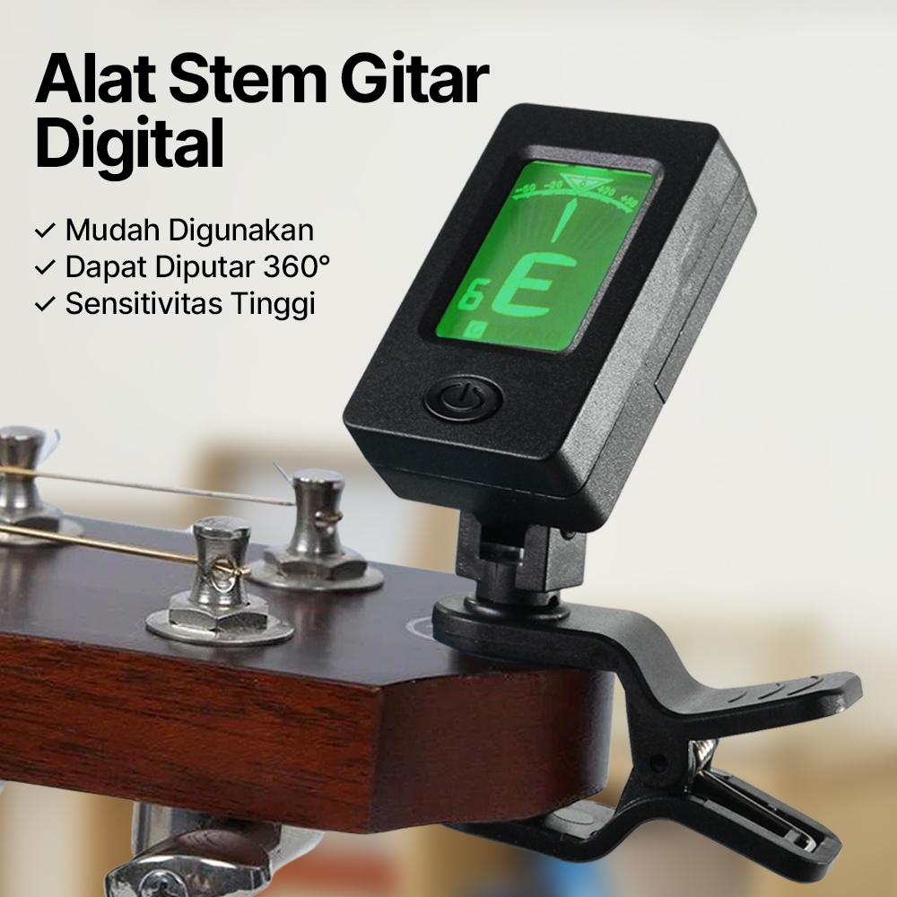 Alat Stem Gitar Digital Rotatable Adjustable 360 derajat Alat Atur Stem Gitar Mudah