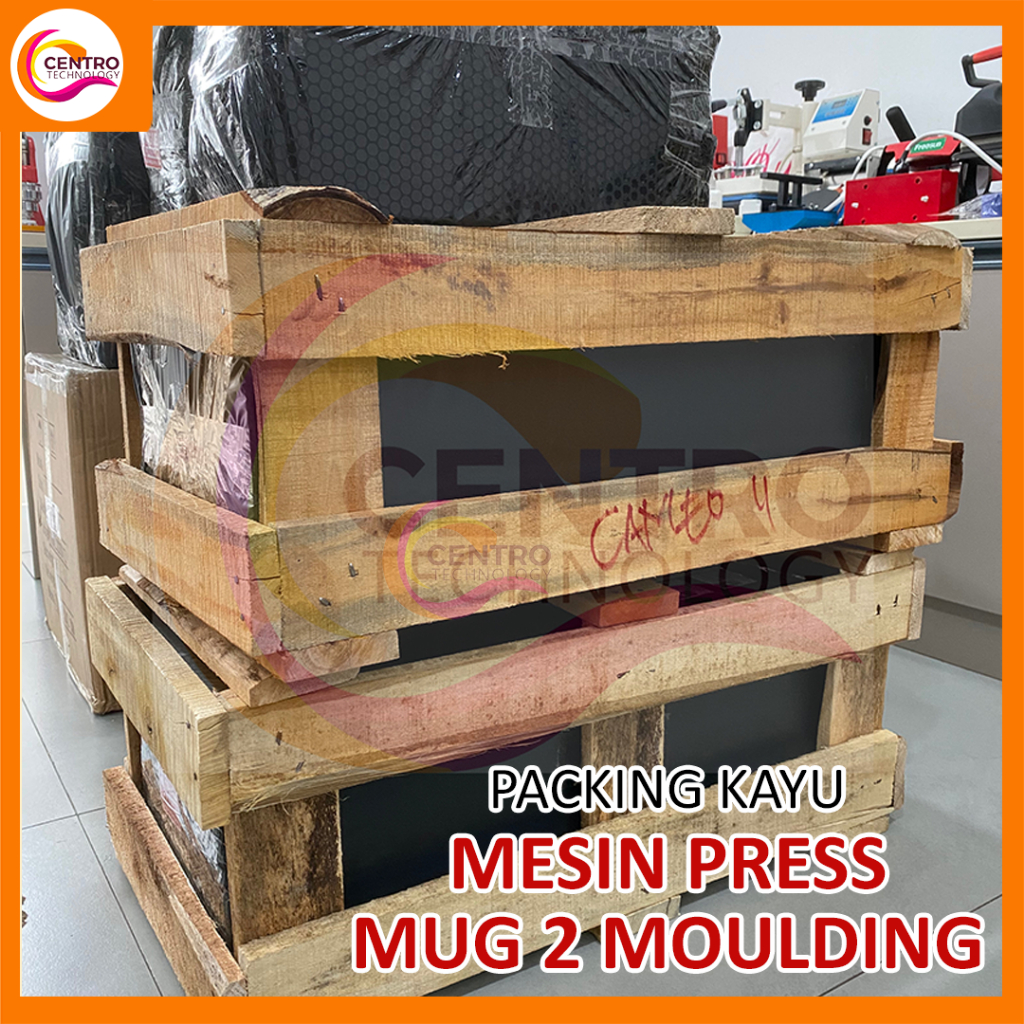 Packing Tambahan Peti Kayu Untuk Mesin Press Mug 2 in 1 / 2 Moulding / Mesin Press Mug Twin Digital