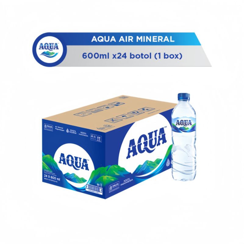 

AQUA Air Mineral 600ml x 24 botol (1 box)