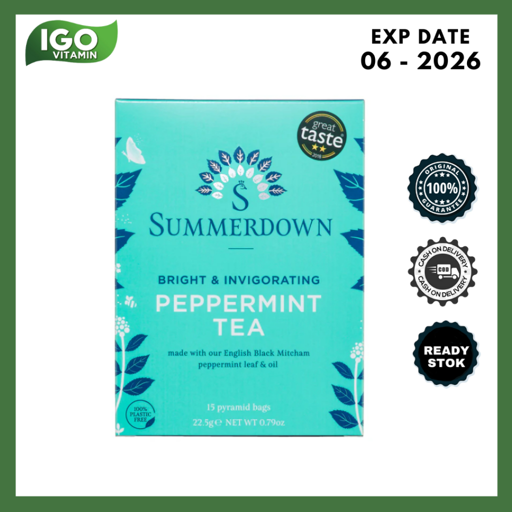 

Teh peppermint Summerdown English Peppermint Pyramid Tea 15s 22,5 Gr