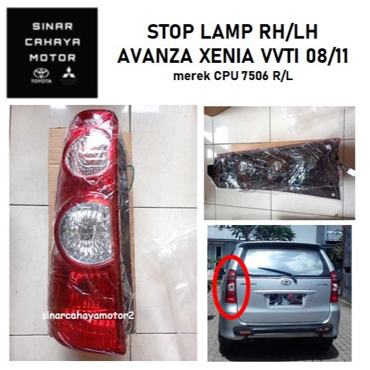 Lampu stop belakang stop lamp komplit avanza xenia 2008 2009 2010 2011 kanan/kiri *87506