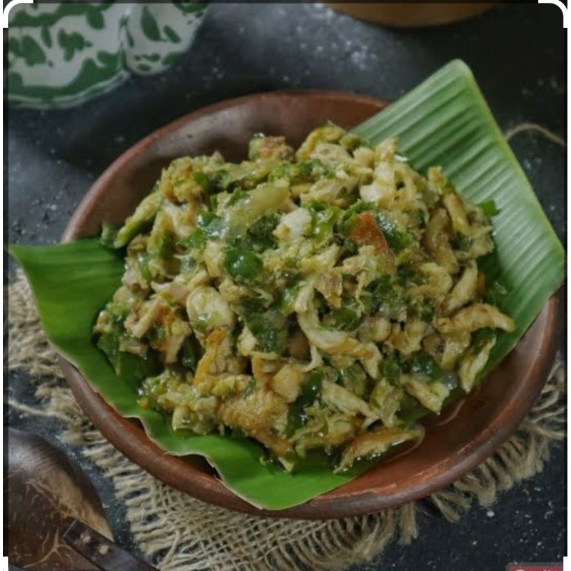 

ayam suwir daun jeruk cabe ijo