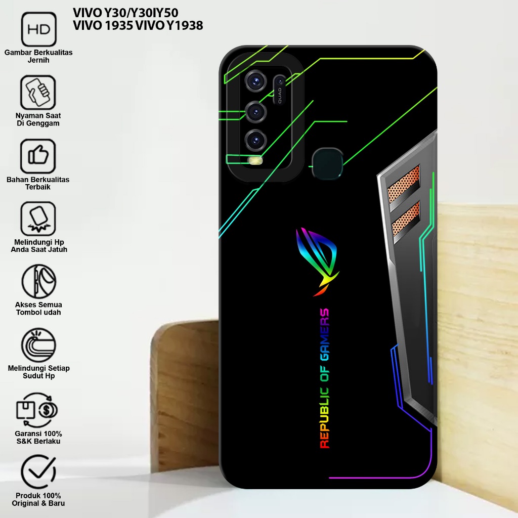 CASE VIVO Y30 Y30I Y50 - Casing Hp Vivo Y30 Y30I Y50 Motif ROG - Case Hp Vivo Y30 Y30I Y50 - Casing 