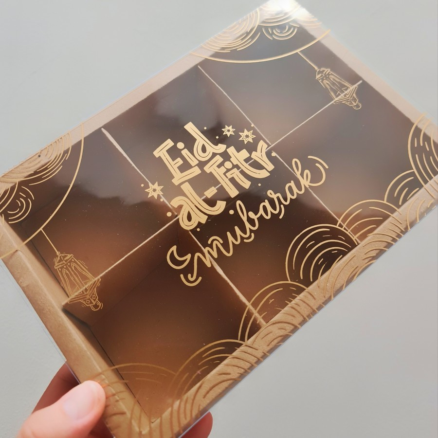 

( 5 pcs ) Kotak Box Mika Eggtart Hampers Eid Al Fitr Kardus Lebaran Sekat 6 Kemasan Fruitpie Mini Pie