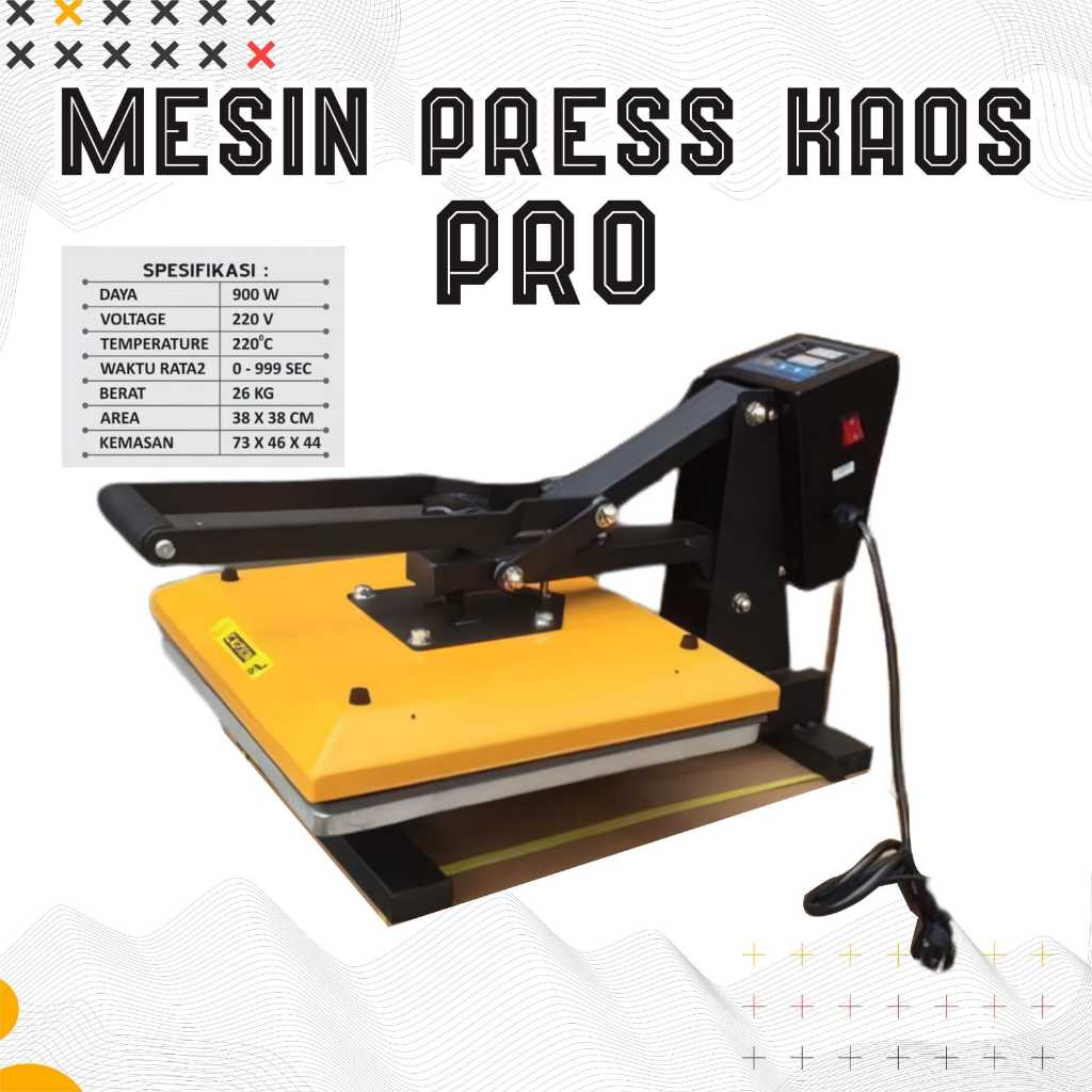 MESIN PRESS KAOS / HEAT PRESS 38X38