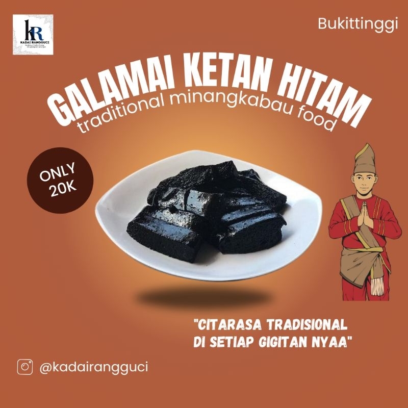 

Galamai ketan hitam khas minang