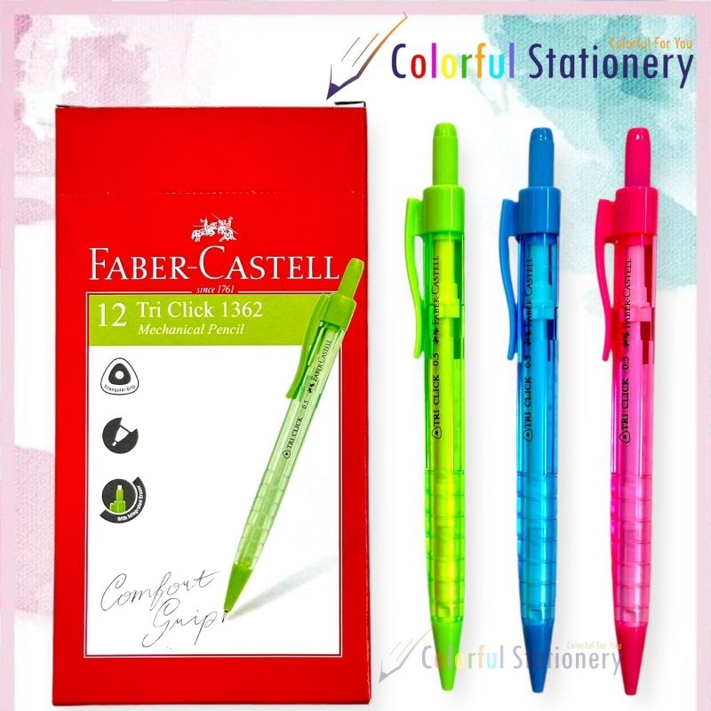 

Pensil Mekanik Faber Castell 2B 0.5 Tri-Click (Pcs)