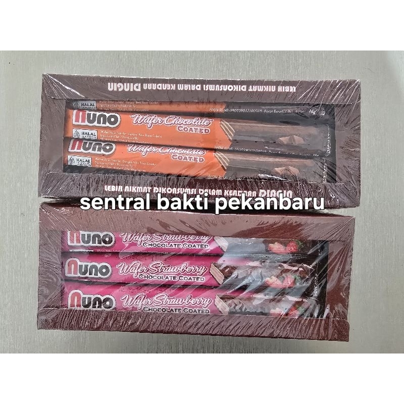 

NUNO WAFER STRAWBERRY DAN CHOCOLATE ISI 12 PCS