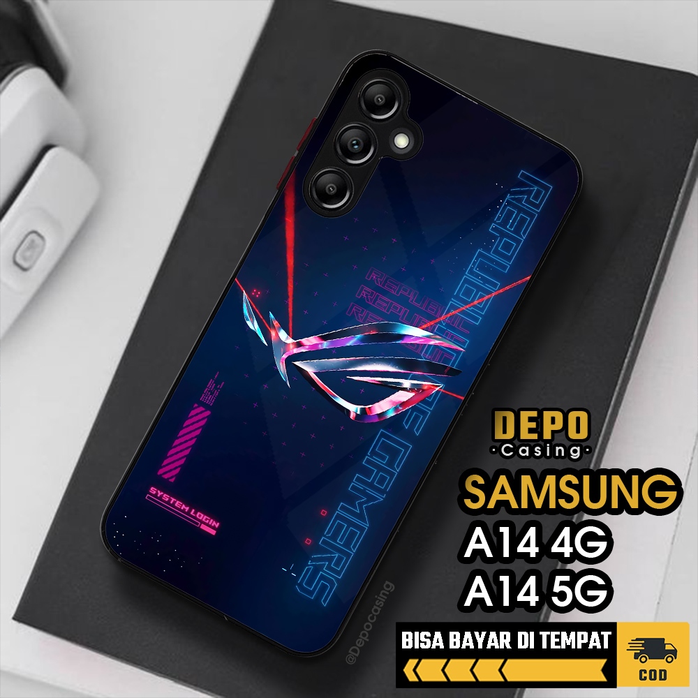 Case Samsung A14 4G A14 5G Casing Samsung A14 4G A14 5G Casing Depo Casing [ROG2] Case Glossy Case A