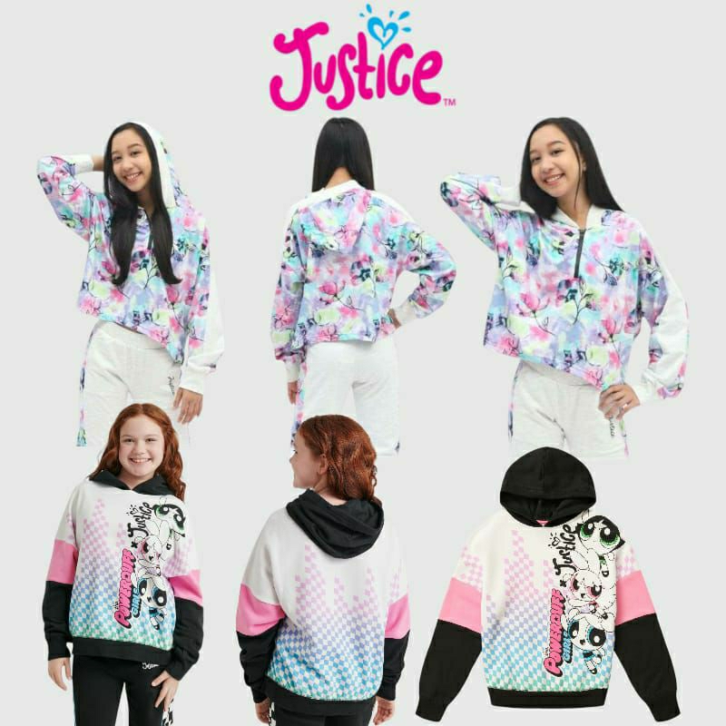 Justice Girls Hoodie Sweatshirt / Sweater Hoodie  Anak Perempuan Justice (5 - 18 Years )