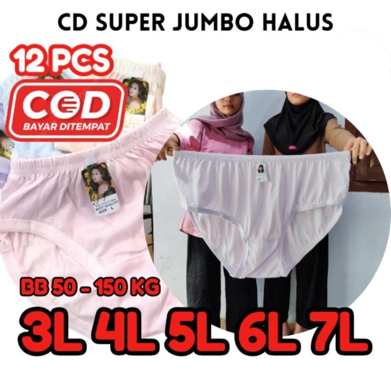 (ECER) Celana Dalam wanita super jumbo SIZE L XL 3L 4L 5L 6L 7L cd hamil cd haid remaja dewasa