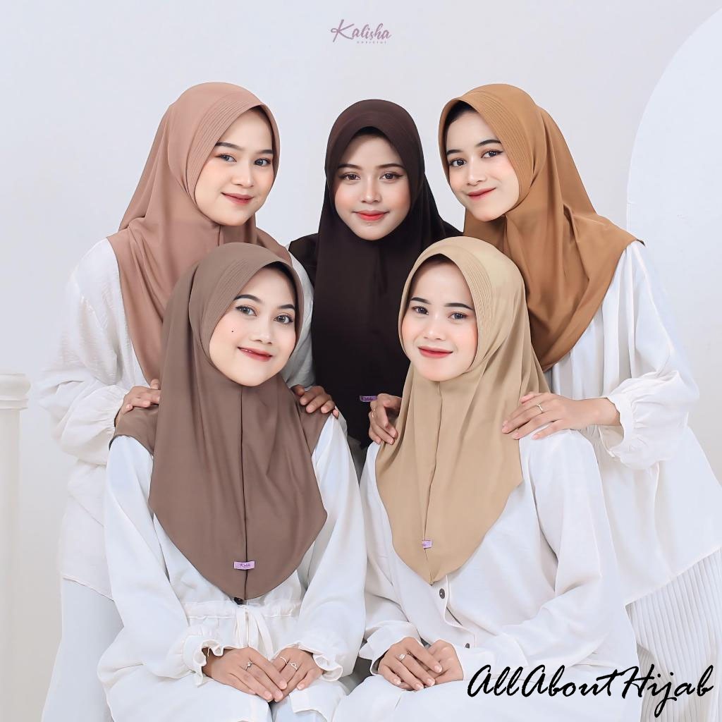 Krudung Instan Bergo Sport pet Bahan Jersey Premium | Jilbab Sporty Instan Polos Olahraga Volly Futs