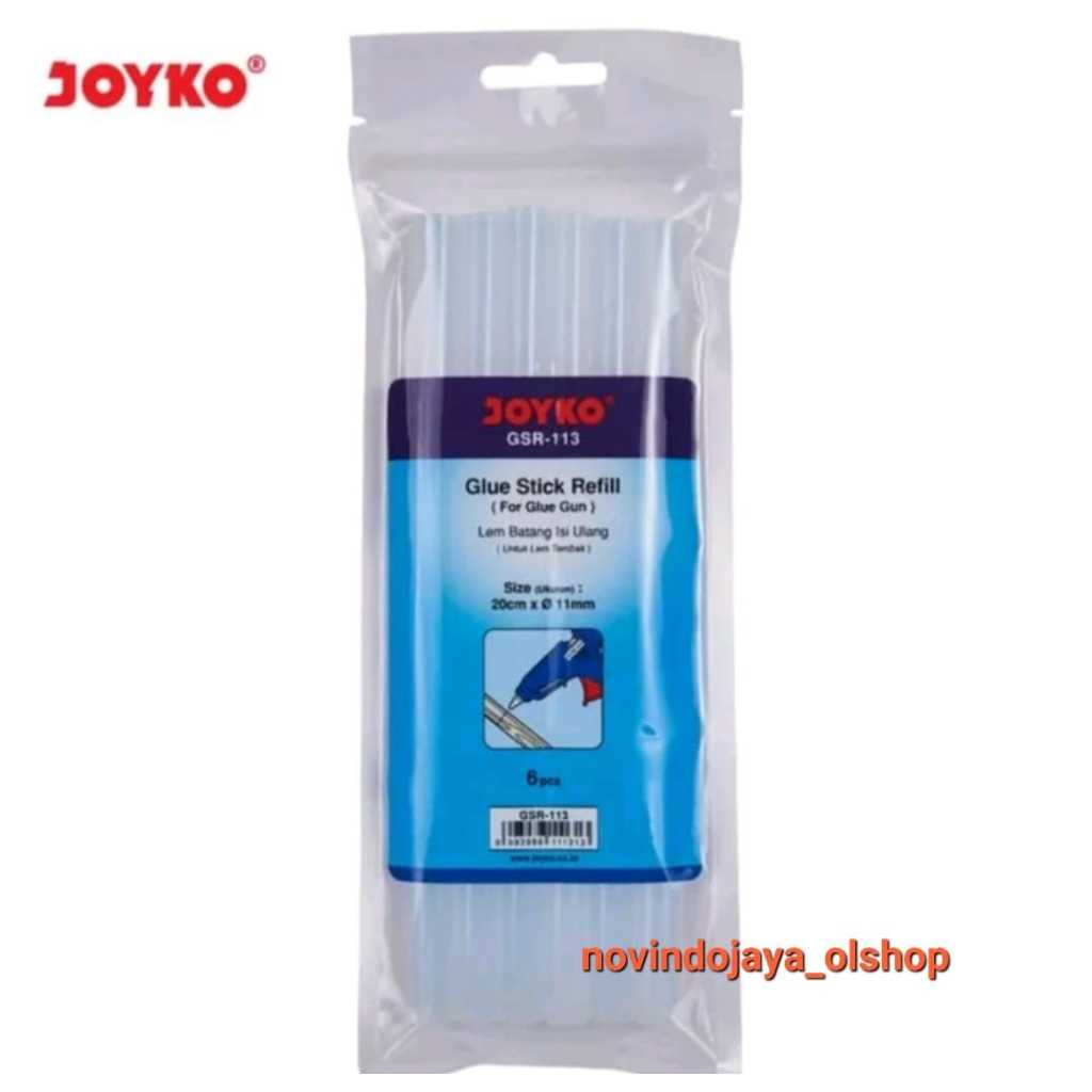 

REFILL GLUE STIK LEM TEMBAK 20CM MEREK JOYKO GSR-109 ISI 6 BATANG TERLARIS