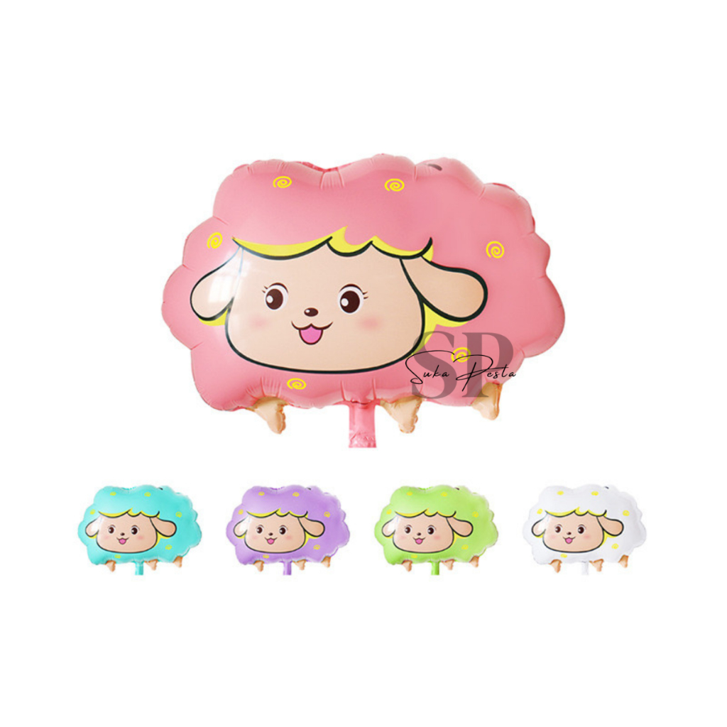 Balon Plastik Domba / Balon Gas Karakter / Balon Gas Hewan