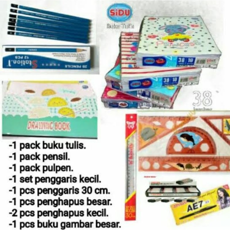 

Paket Lengkap Buku set Alat tulis
