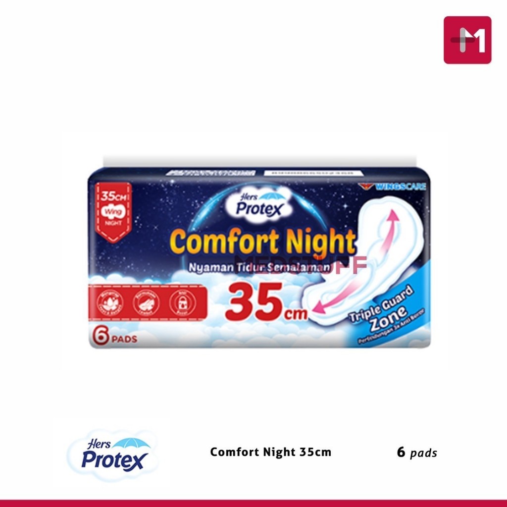 Protex Comfort Night 35cm isi 6s 50236 Pembalut Protex Pembalut Hers Protex Pembalut Wanita Protex