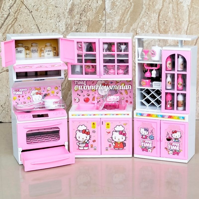 NEW  Mainan Happy Kitchen Lengkap Lemari Oven / Mainan Lemari Cucian Wastafel / Mainan Lemari