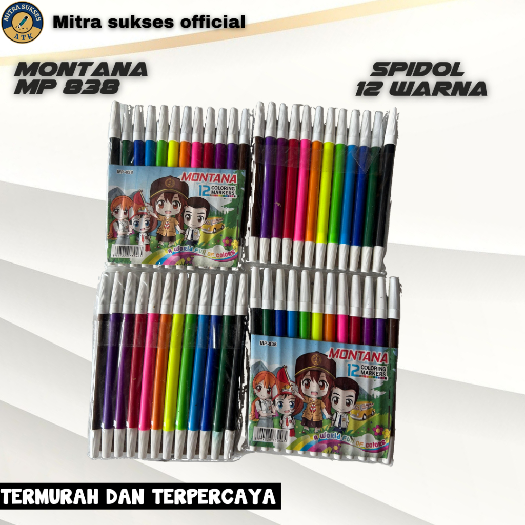 

SPIDOL 12 WARNA MONTANA MURAH MERIAH