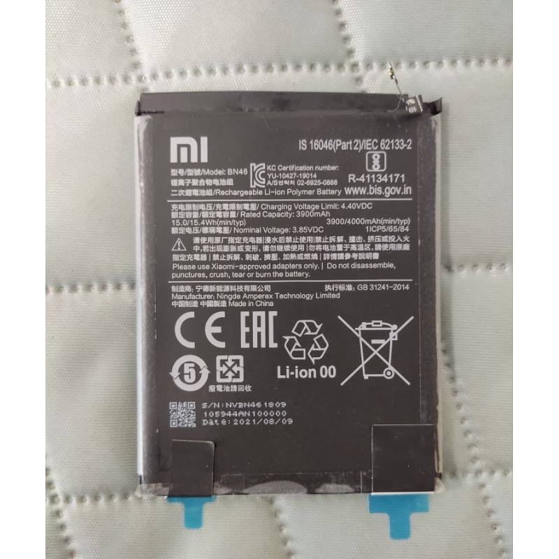 BATERAI SECOND ORIGINAL REDMI NOTE 8