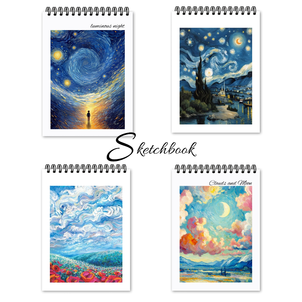 

Sketchbook A5/Buku Gambar A5/Sketchbook Ring Spiral Atas 45 Lembar 90 Halaman