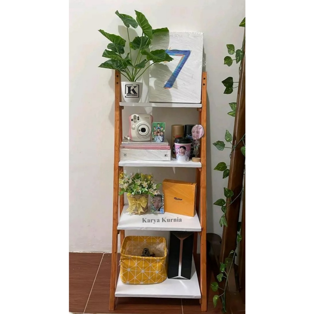 RAK SUSUN 4 TINGKAT / RAK HELM SUSUN / RAK BUKU SUSUN / RAK BUNGA HIASAN RUANG TAMU / RAK SUSUN SERB