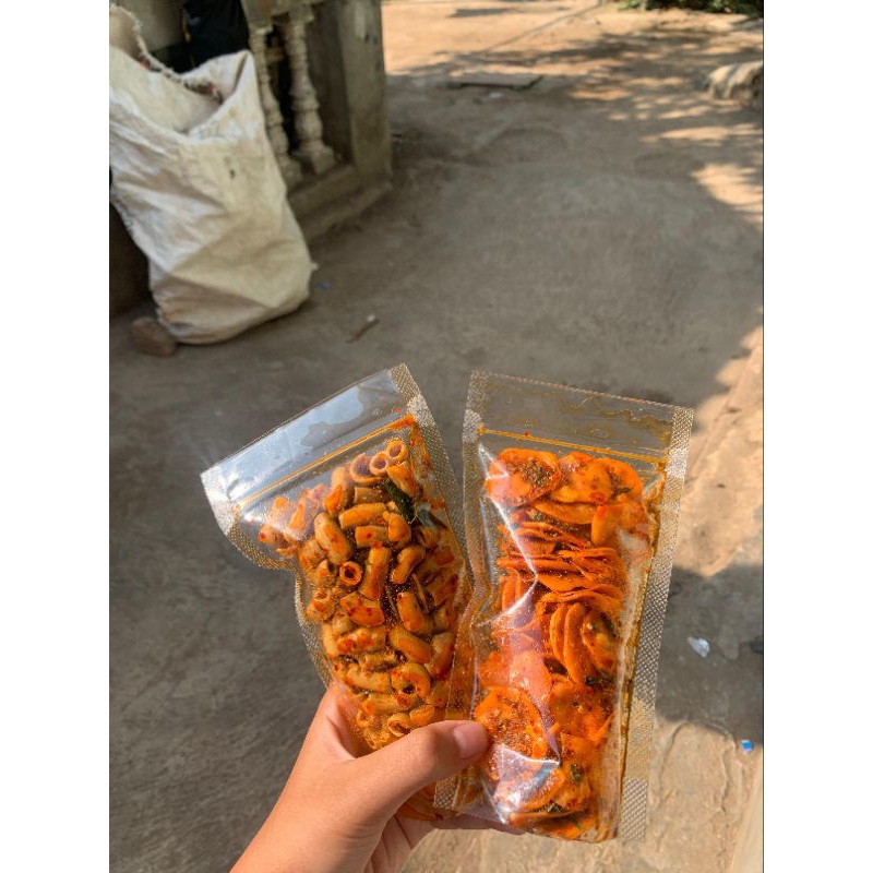 

seblak makaroni bantat cikruh bumbu kencur daun jeruk