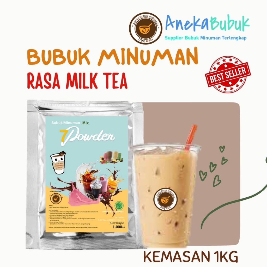 

BUBUK MINUMAN MILK TEA 1KG - MILK TEA POWDER DRINK - BUBUK RASA MILK TEA 1KG