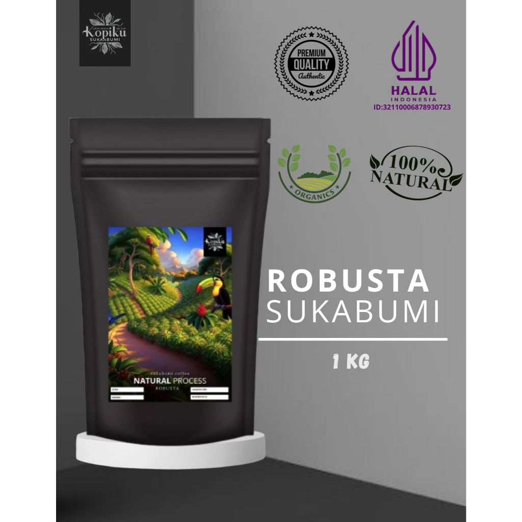 

KOPI ROBUSTA NATURAL 1KG - BUBUK/BIJI - ROBUSTA PREMIUM COFFEE - KOPIKU