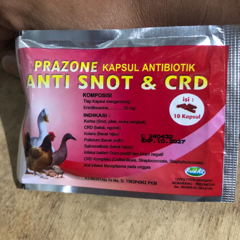 Prazone Anti Snot Crd Ayam Unggas Antibiotik