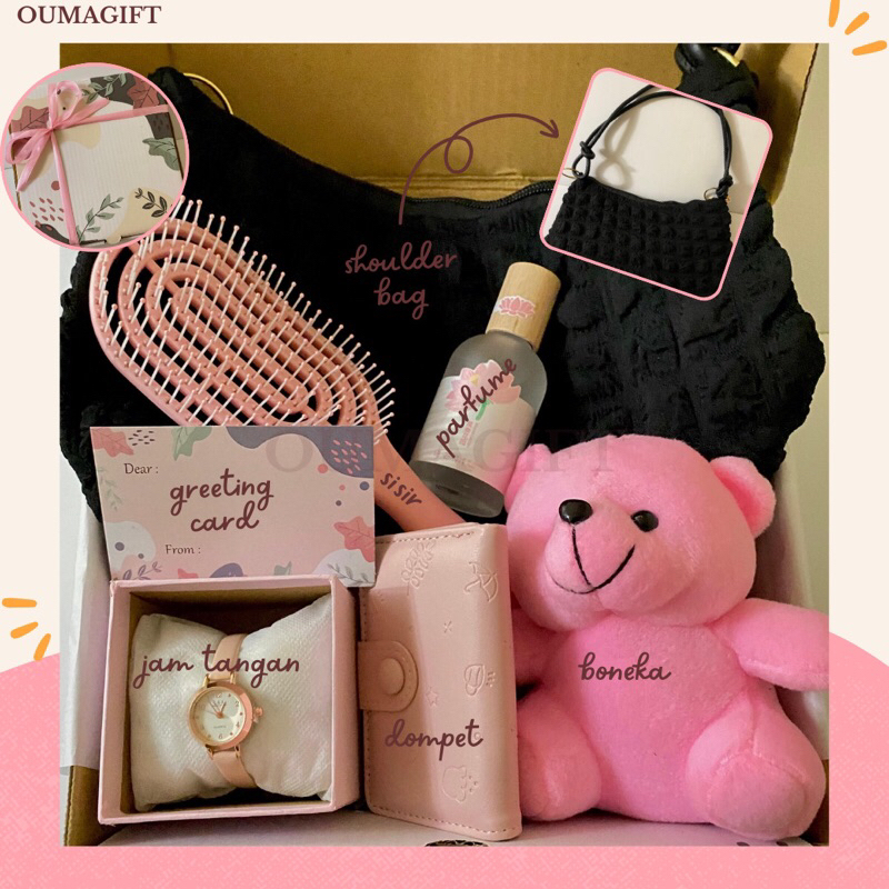 Kado Oumagift Hadiah Hampers Set Box Gift Ulang Tahun Ultah Anak Remaja Dewasa Cewek Cewe Perempuan 