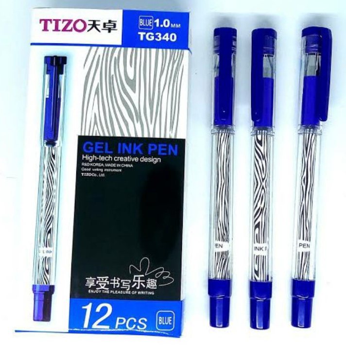 

ISTIMEWA Pen Gel TIZO 34 BIRU Isi 12 Pcs
