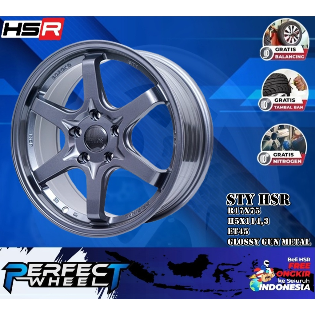 Velg Racing R17 Hsr Wheel STY Velg Mobil Ring 17 Untuk Innova Ertiga Terios Xpander Hrv