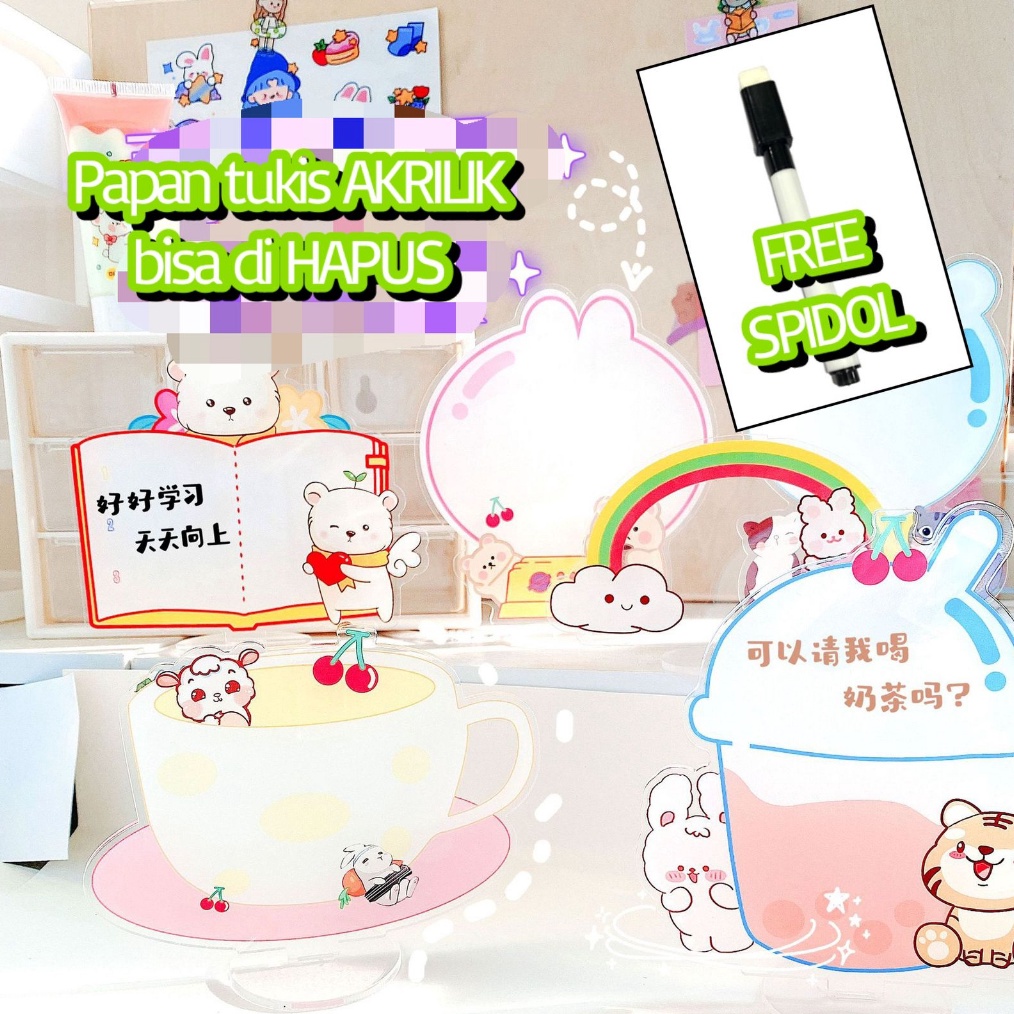 

Promo Terbatas FREE Spidol Papan Tulis White Board Motif Lucu Whiteboard Marker Anak Anak A6